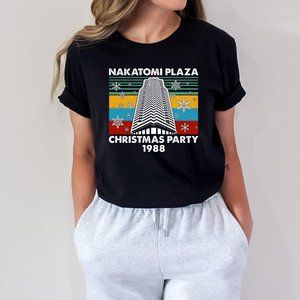 Nakatomi Plaza 1988 Christmas Party Retro Die Movie Bruce t Shirt Meme Gift Funn